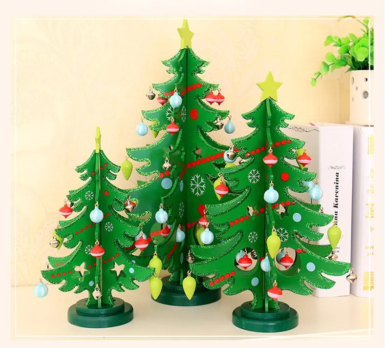 Новый стиль рождественские деревянные декорации Рождественская елка украшения