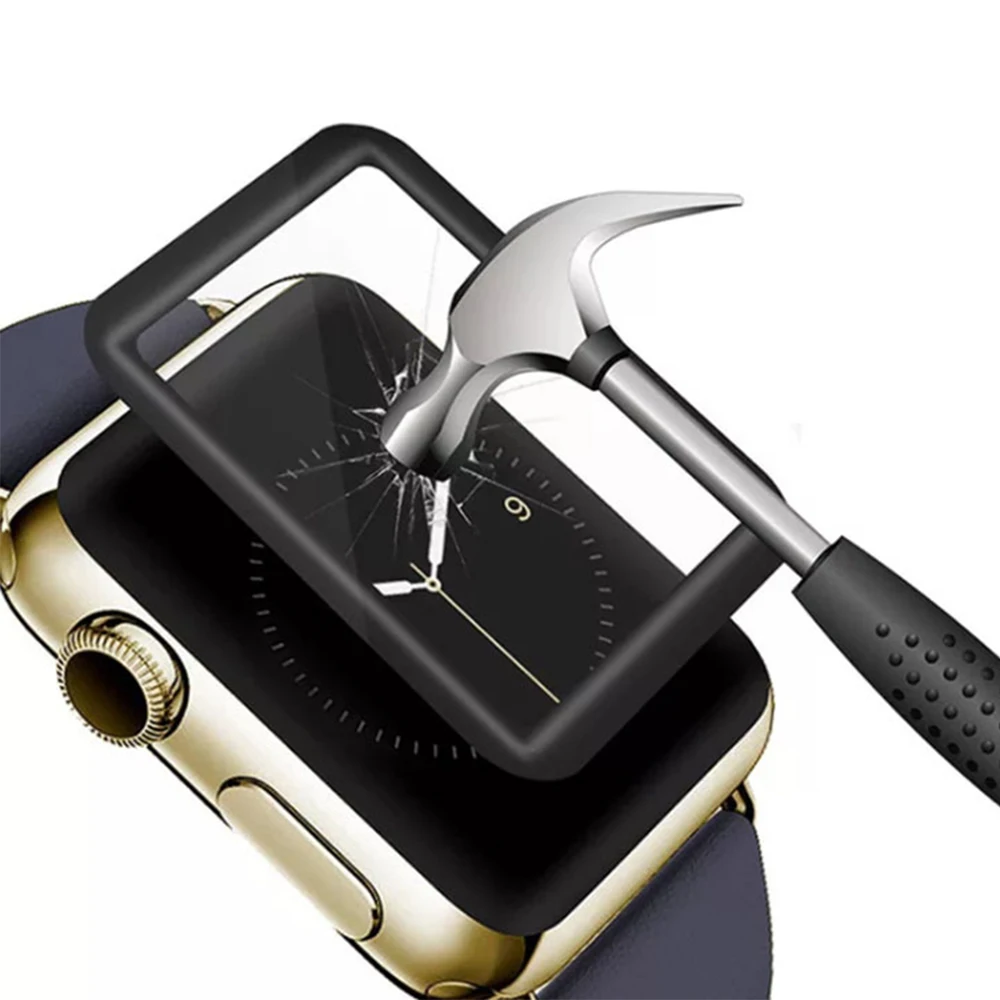 6D изогнутое закаленное стекло для Apple Watch 38 мм 42 мм 40 мм 44 мм iWatch Series 4 3 2 1 полное покрытие Защитная пленка для экрана
