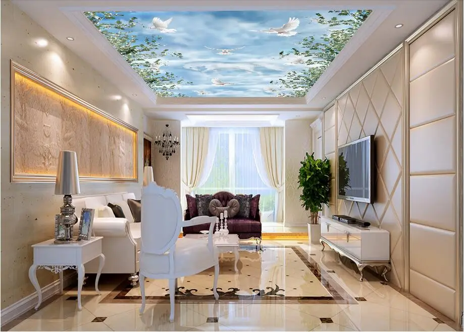 3d настенные фрески для комнат нетканые обои с изображением единорога голубя в