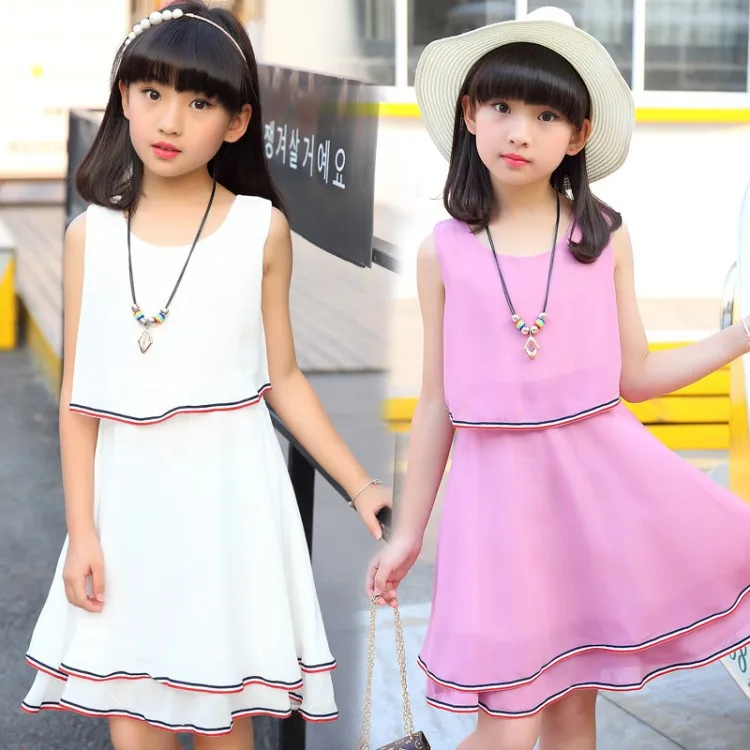 2018 летнее Модное шифоновое платье без рукавов с круглым вырезом и оборками для