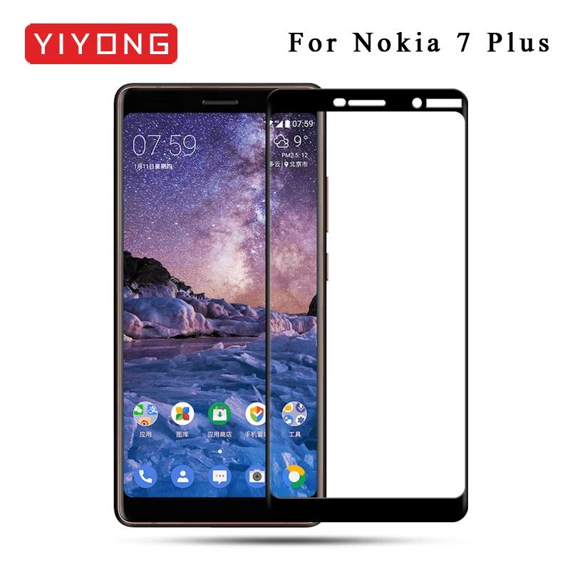 YIYONG закаленное стекло для Nokia 3 5 7 8 6 Полное покрытие экрана протектор для Nokia 7 Plus 2,1 3,1 5,1 6,1 7,1x6x7 стеклянная пленка