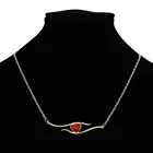 Ожерелье с маленьким кулоном в форме сердца женское, эмалированная золотая цепочка черного, красного цветов, аксессуары для свадьбы и вечеринки, летнее Ювелирное Украшение