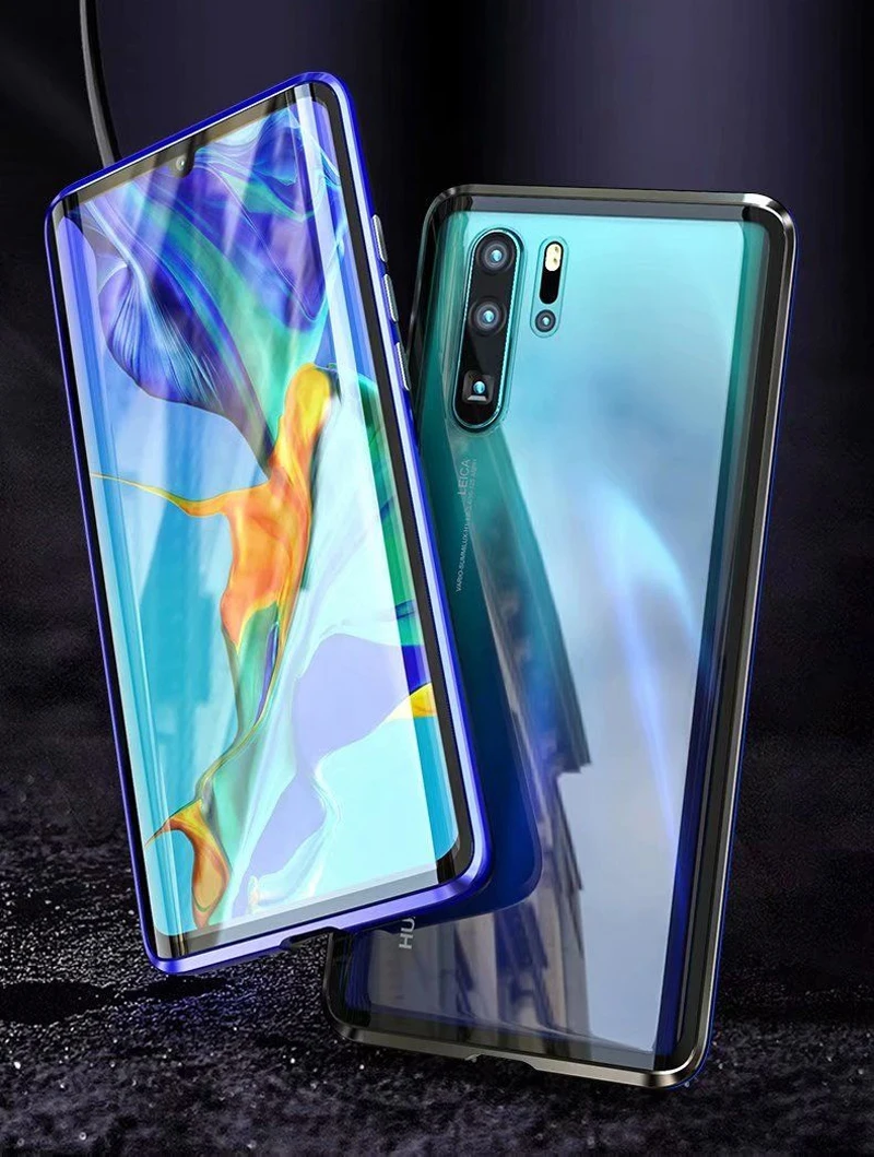 Металлический магнитный двусторонний чехол для huawei mate 30 20 P30 P20 Pro Lite Honor 20 Pro Lite 8X Nova 3 3I 4 4E 5I 5 Pro Чехол