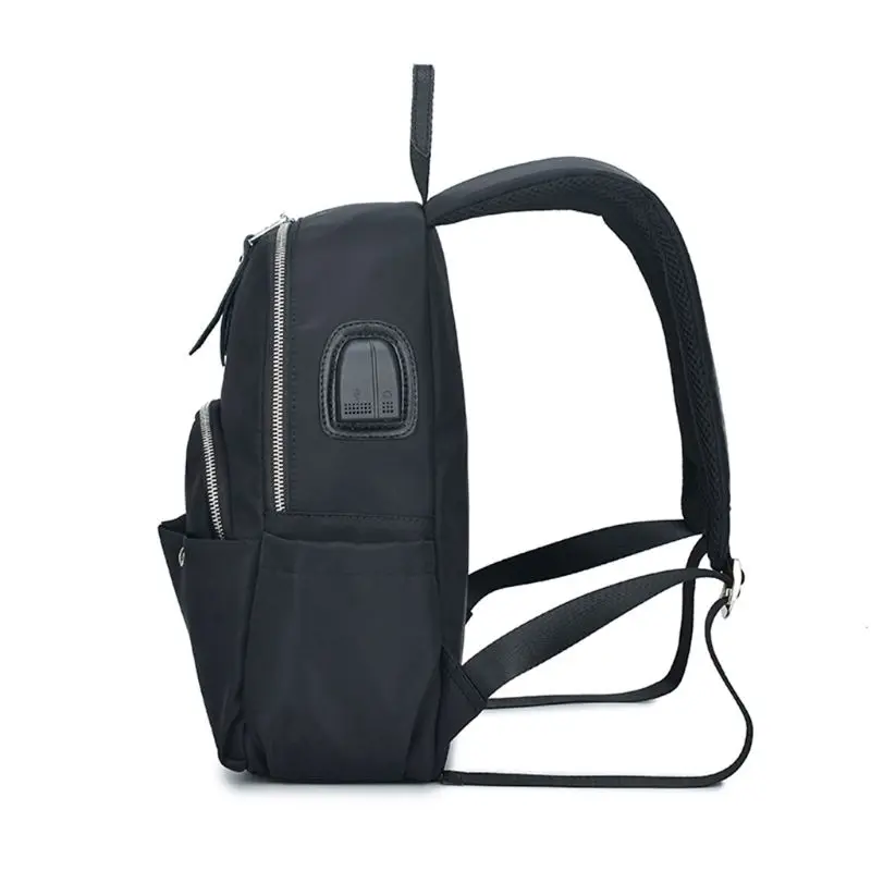 Модный женский рюкзак с usb зарядкой для наушников нейлоновый через плечо