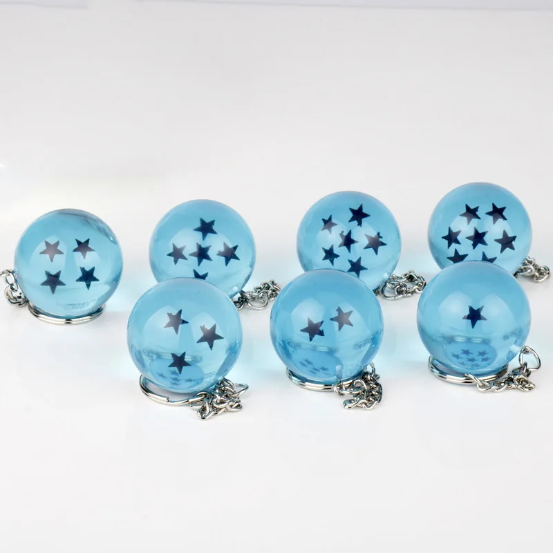 2.7 cm blue 4 стиля 7 шт./компл. аниме Жемчуг дракона 7 звезд хрустальные шары 2,7 см/3,5 см/4,3 см/5,7 см Драконий шар ПВХ модель игрушки для детей - Цвет: 2.7 cm blue