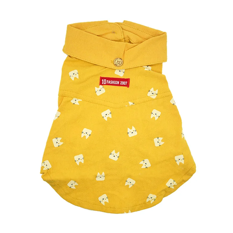 Рубашка для маленьких и средних больших собак милая сорочка из мягкого хлопка