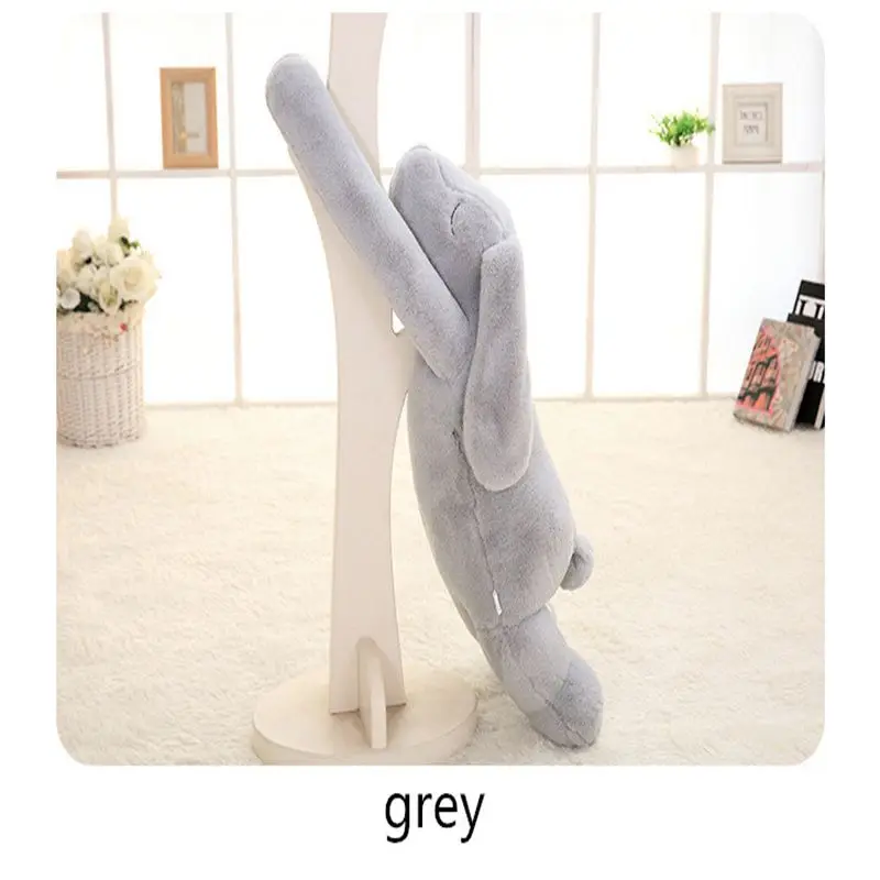 grey Мягкая длинная рука Кролик плюшевая подушка милые чучела животных Lop плюшевые игрушки пушистые вещи счастливые дети кукла подарок для детей дропшиппинг - Цвет: grey