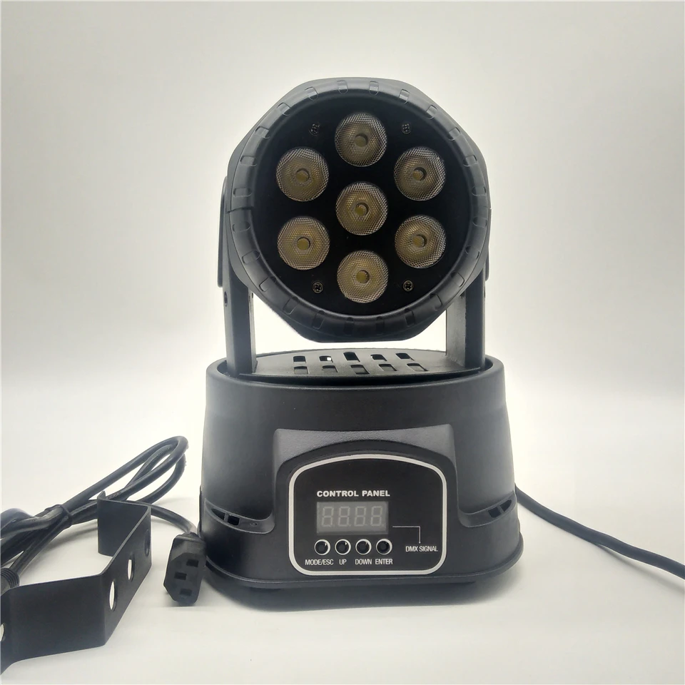 7x12 Вт LED Moving Head Light DMX512 управление RGBW 4в1 диско цвет DJ Вечеринка представление бар