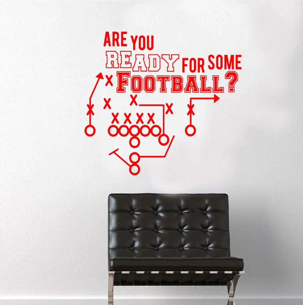 Съемный Цитата Спортивная наклейка-Готовы ли вы по какой-то футбола для