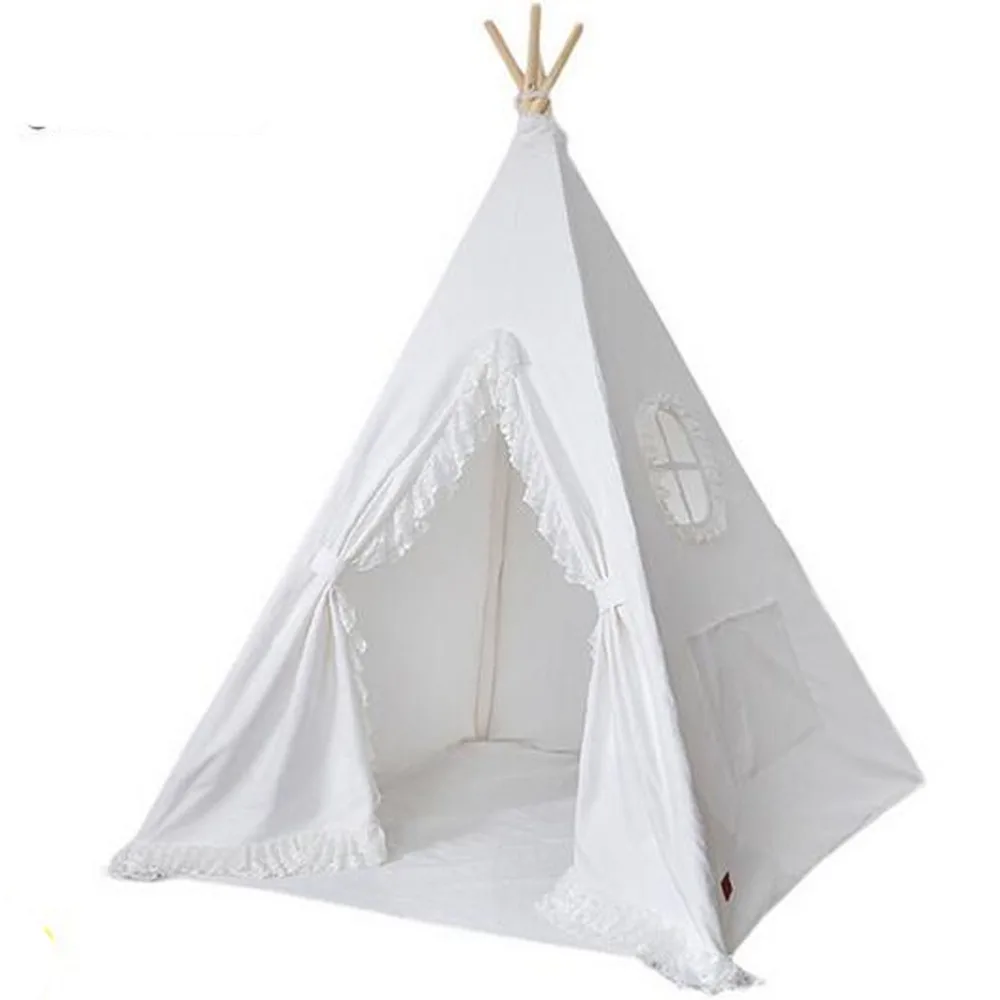 Детская игровая комната lesi игровой дом белого цвета детская палатка вигвам |