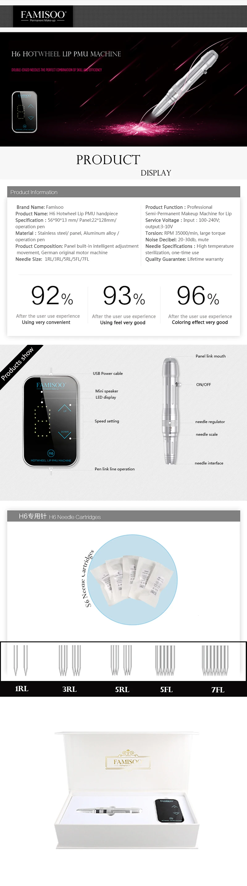 H6 Hotwheel губ ГУП Системы 3 шт Microblading цифровой Перманентный тату машинка для макияжа micro лопаток ручка бровь, карандаш для глаз, губы комплект