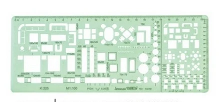 Шаблон для рисования архитектурные шаблоны мебели шаблон IT Nuts Circle Curve Math Chemistry