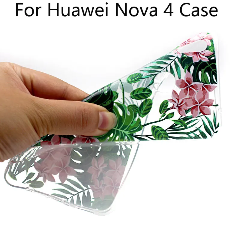 Мягкий чехол для huawei nova 4 Обложка крутой узор полная защита мягкий силиконовый nova4