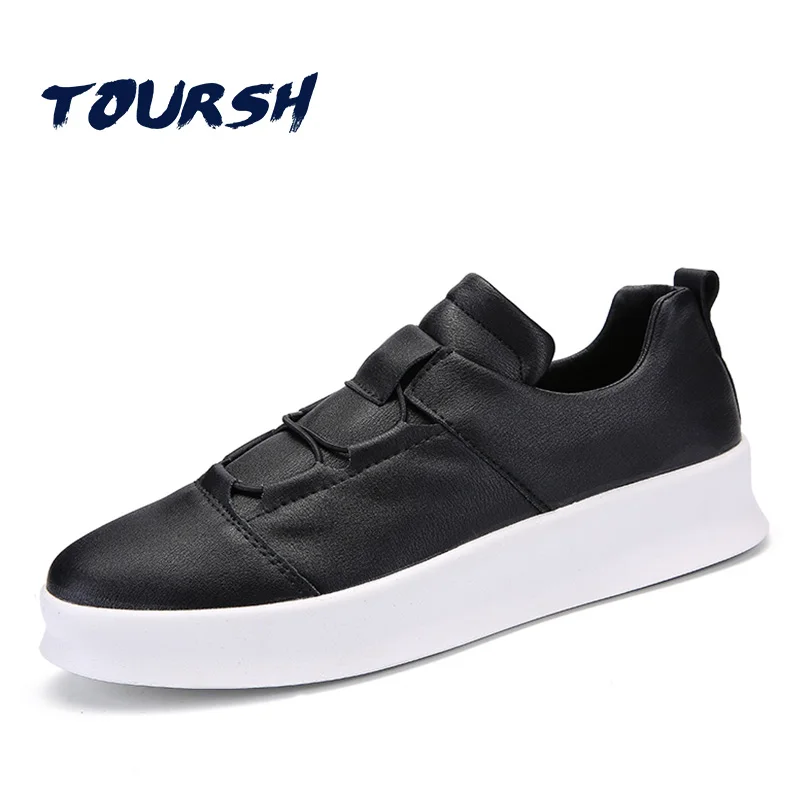 TOURSH Brand Fashion New Arrival Comfortable Sneakers Casual Shoes Lace-Up Black Red White Outdoor Walking Flat Loafers | Обувь