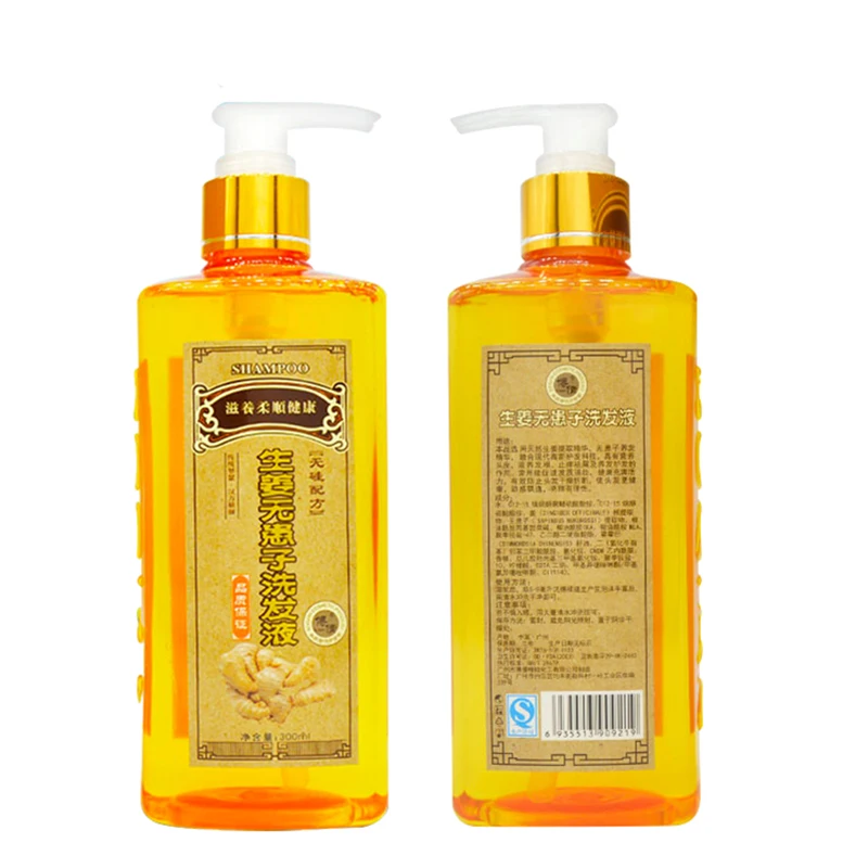 Шампунь против выпадения волос с имбирем объемом 300 мл для профессионального использования, устраняющий перхоть и стимулирующий быстрый рост плотных, густых волос.