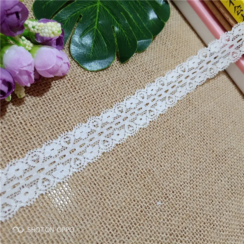 

2.1-3.6CM S1505 high-quality Nylon Spandex Stretch Narrow Lace Trimmings Ribbon Tape Lace For Decoration DIY Sewing