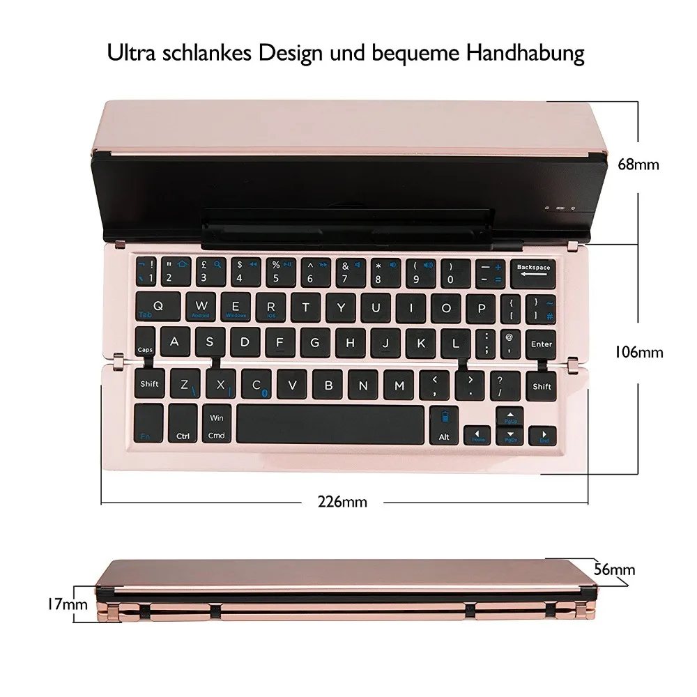 Складная Беспроводная Карманная клавиатура универсальная для ipad 9,7 смартфонов/маленьких планшетов/Apple Android для samsung tab S6 устройств