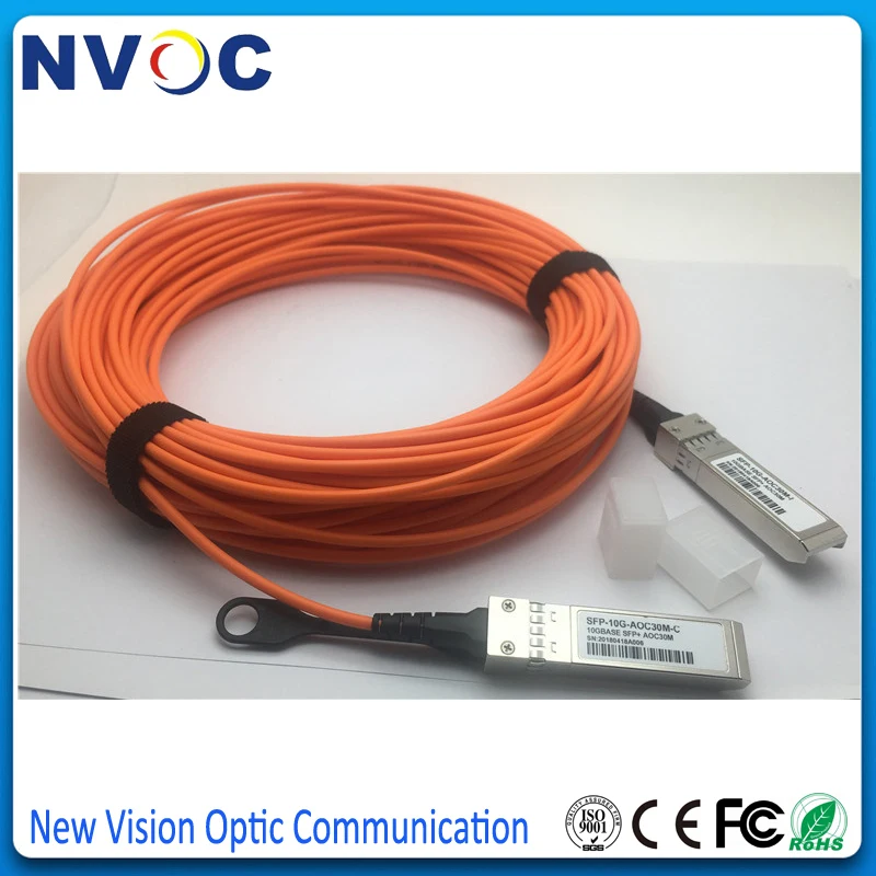 Бесплатная доставка 10 Гбит/с SFP + 1 м 3 (9 футов) 5 7 20 30 OM2 AOC активный оптический кабель