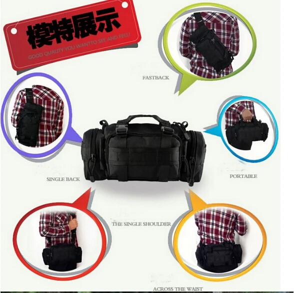 Тактическая Сумка MOLLE 3 P холщовая Спортивная походная Армейская тактическая