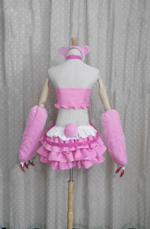 Супер Sonico розовый медведь угрюмый гоночный GK Ver Косплей Костюм на заказ