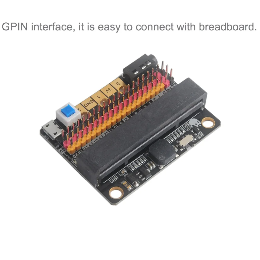 Для Micro: макетная плата для бит microbit+ плата расширения+ зажим для аллигатора с проволочным фитоновым графическим программированием для обучения детей