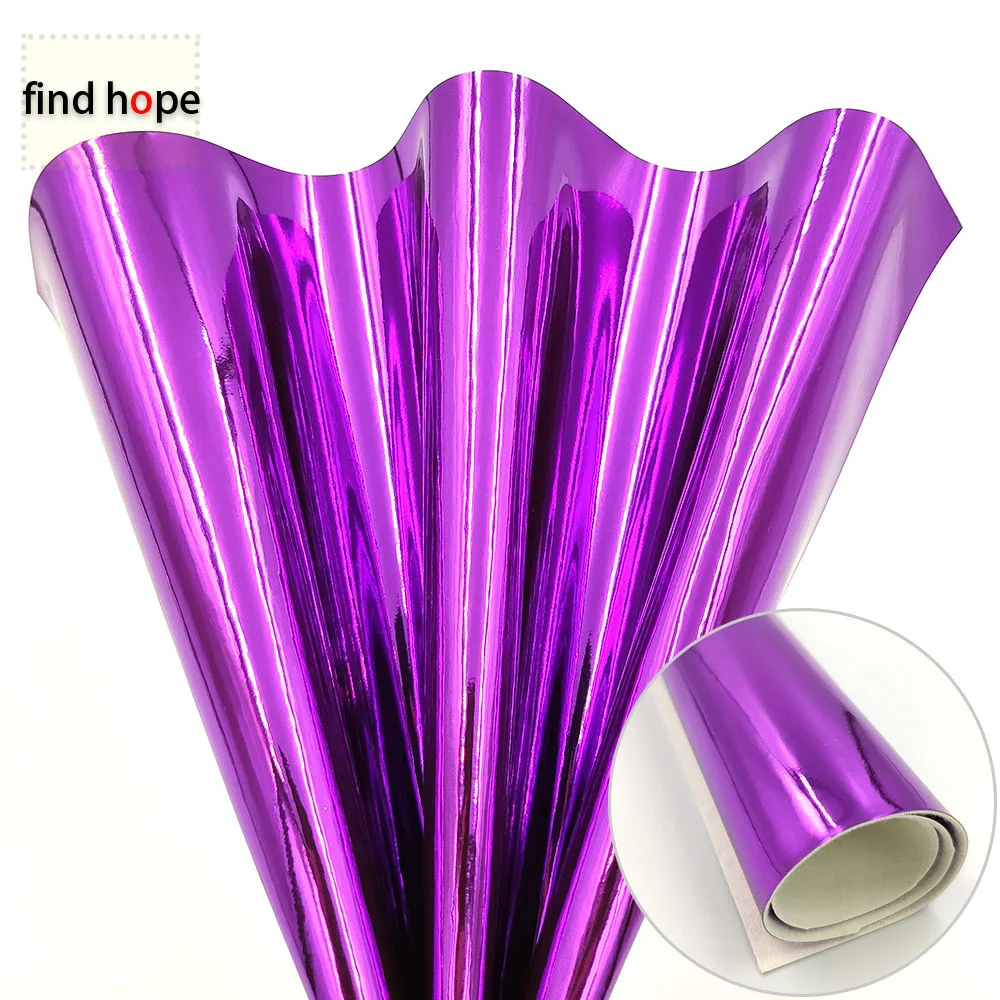 Purple(20cm x 30cm) Зеркальные блестящие глянцевые тканевые листы из искусственной кожи зеркальные гальванические лазерные ткани DIY мешок шитье ремесло материал - Цвет: Purple(20cm x 30cm)