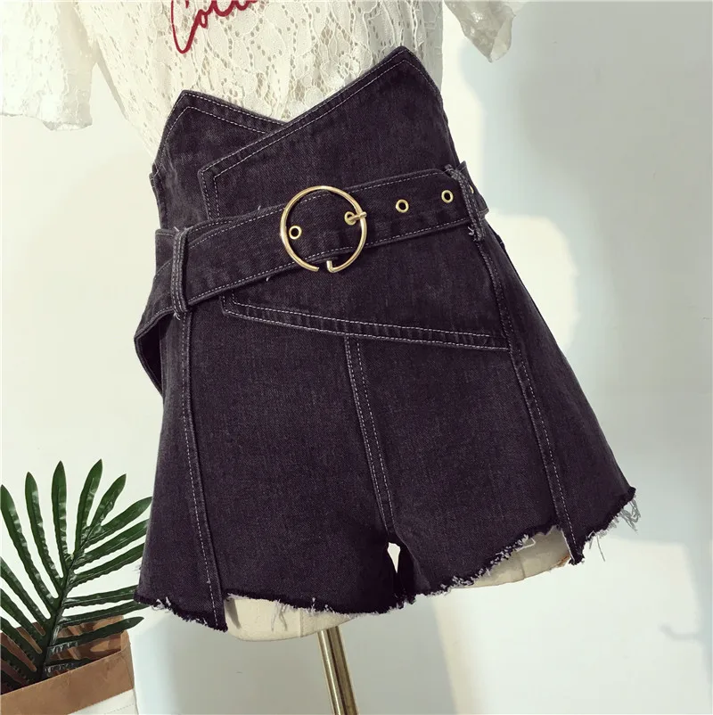 Шорты Джинсы для Для женщин летние Высокая Талия Джинсовые шорты женские горячие