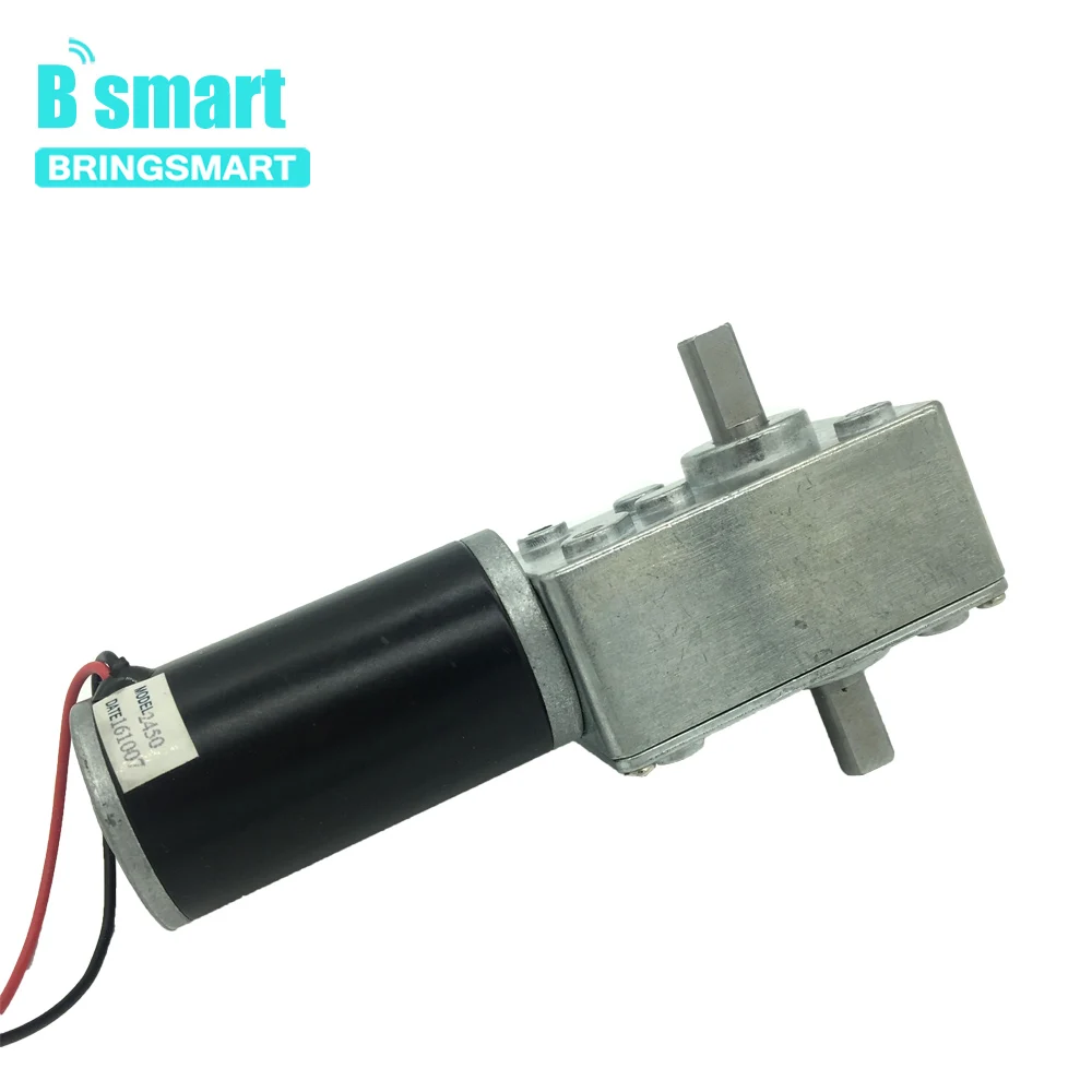 Электродвигатель постоянного тока Bringsmart 12 В с двойным валом червячный редуктор