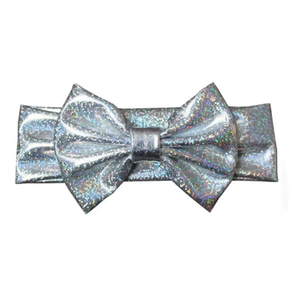 11 Baby Girls Headband Fashion Glitter Leather Bow Knot Head Bandage Kids Toddlers Head Wrap Hair Band Infant Clothes Accessories - Цвет: 11