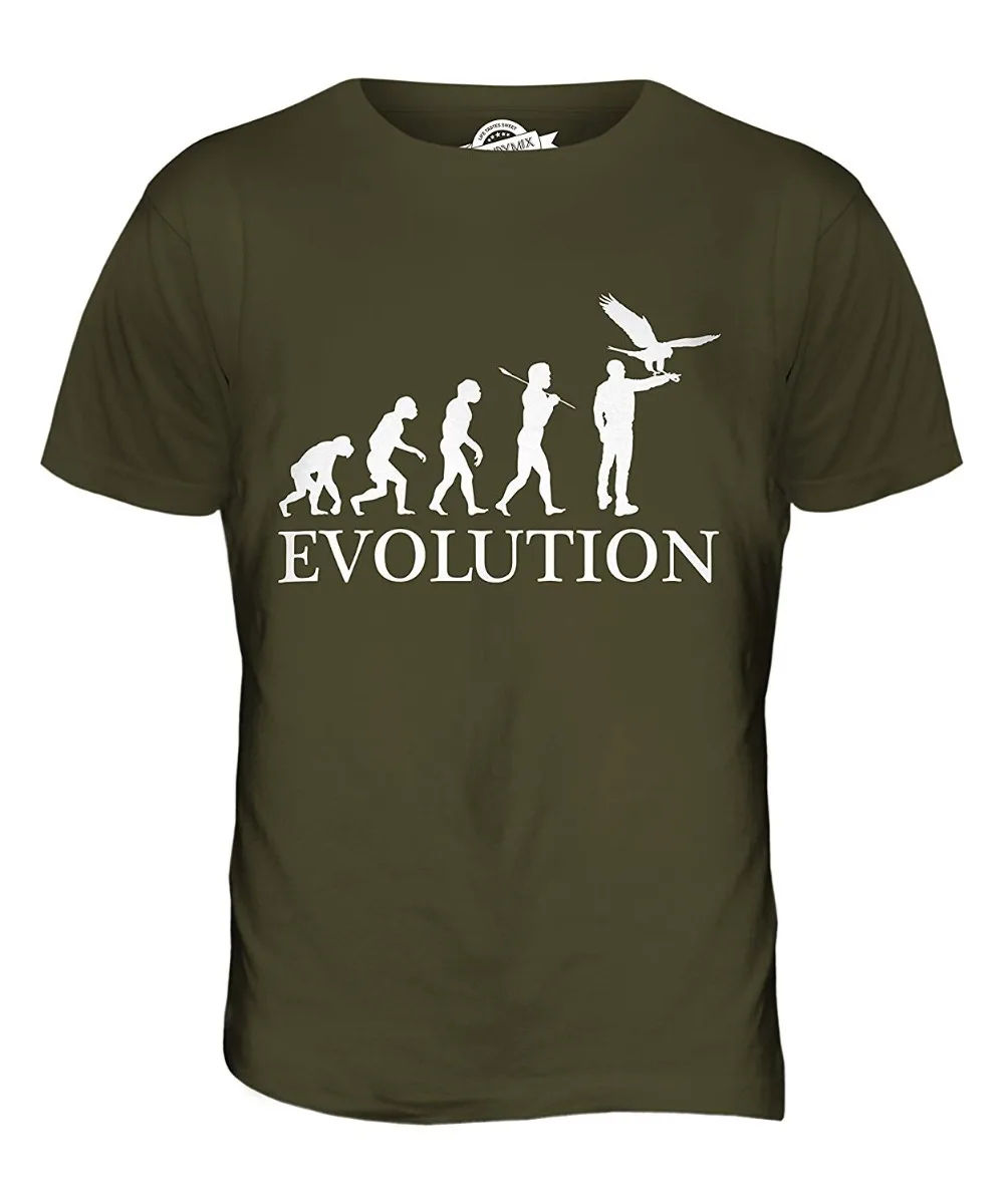 Мужская футболка Falconry Evolution Of Man новинка 2019 Модная хлопковая Футболка с рукавами