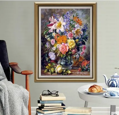 Шелковая нить 100% напечатанные наборы для вышивки крестиком уильямс бледная