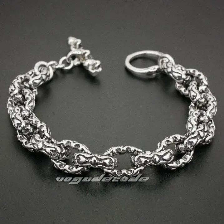 Модный браслет Rocker из нержавеющей стали 316L стильный мужской для байкеров 5S003-8 2