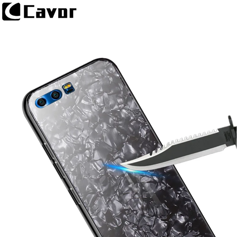 Модный Блестящий чехол из закаленного стекла чехлы для Huawei Honor 9 Lite Жесткий Чехол