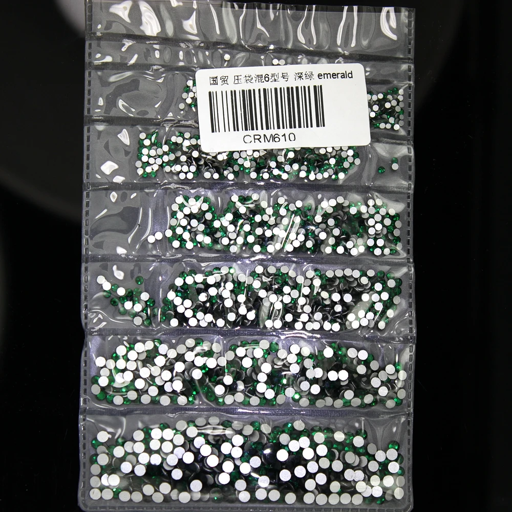 EMERALD Новинка, 22 цвета, SS3-SS10, маленькие размеры, стразы для дизайна ногтей, Хрустальные стеклянные стразы для ногтей, 3D украшение для ногтей, драгоценные камни - Цвет: EMERALD