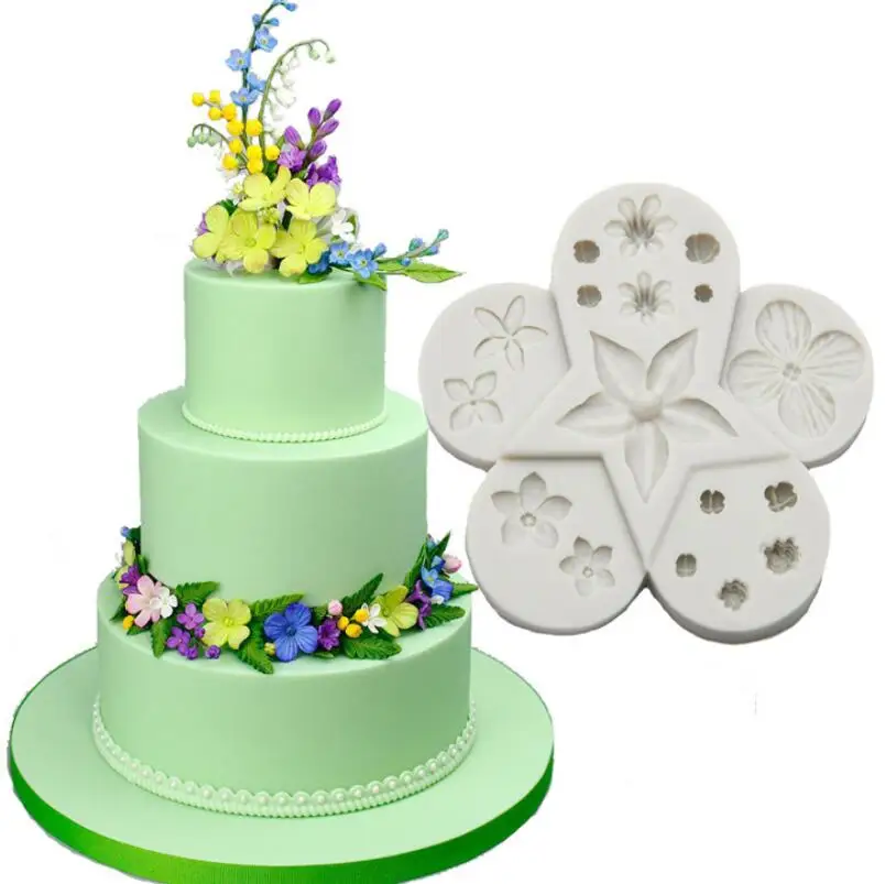 

Silicone Mold Flower Cupcake Silicone Mold Mould Sugar Craft Fondant Cake Tools Gumpaste Decorating Baking Tool DIY