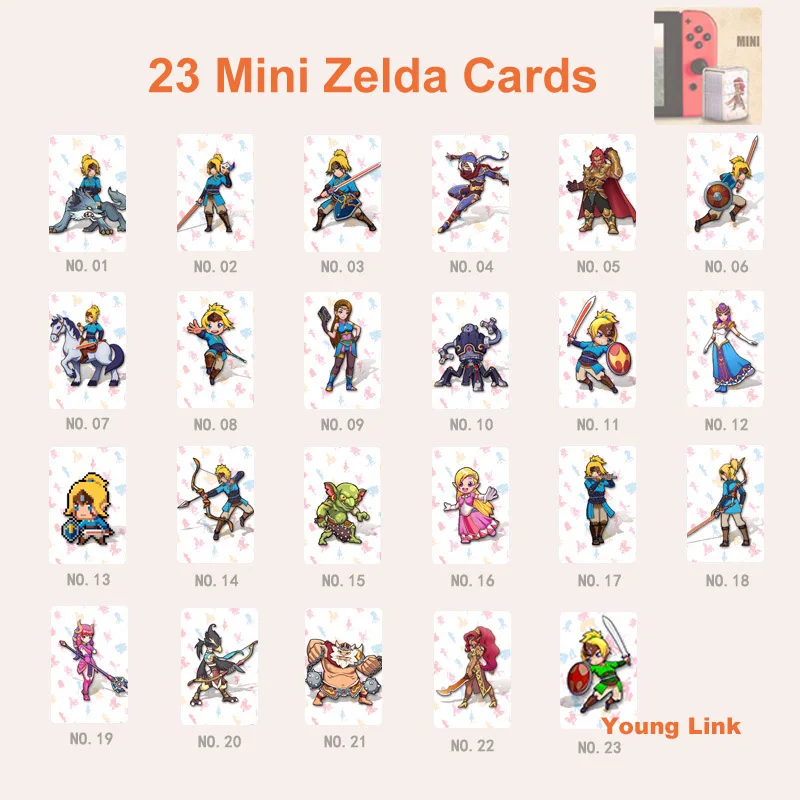 mini Совместимые 23 NFC игровые карты для Botw Switch Zelda breho Wild Super Mario Smash Cart 8 Bros Odyddey spattoon 2 Kriby Ultimate - Цвет: mini