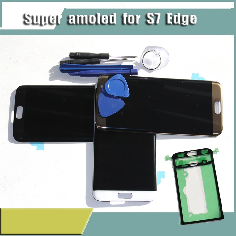 Для Samsung Galaxy S7 edge LCD G935 G935F ЖК дисплей экран дигитайзер в сборе|Сенсорные панели