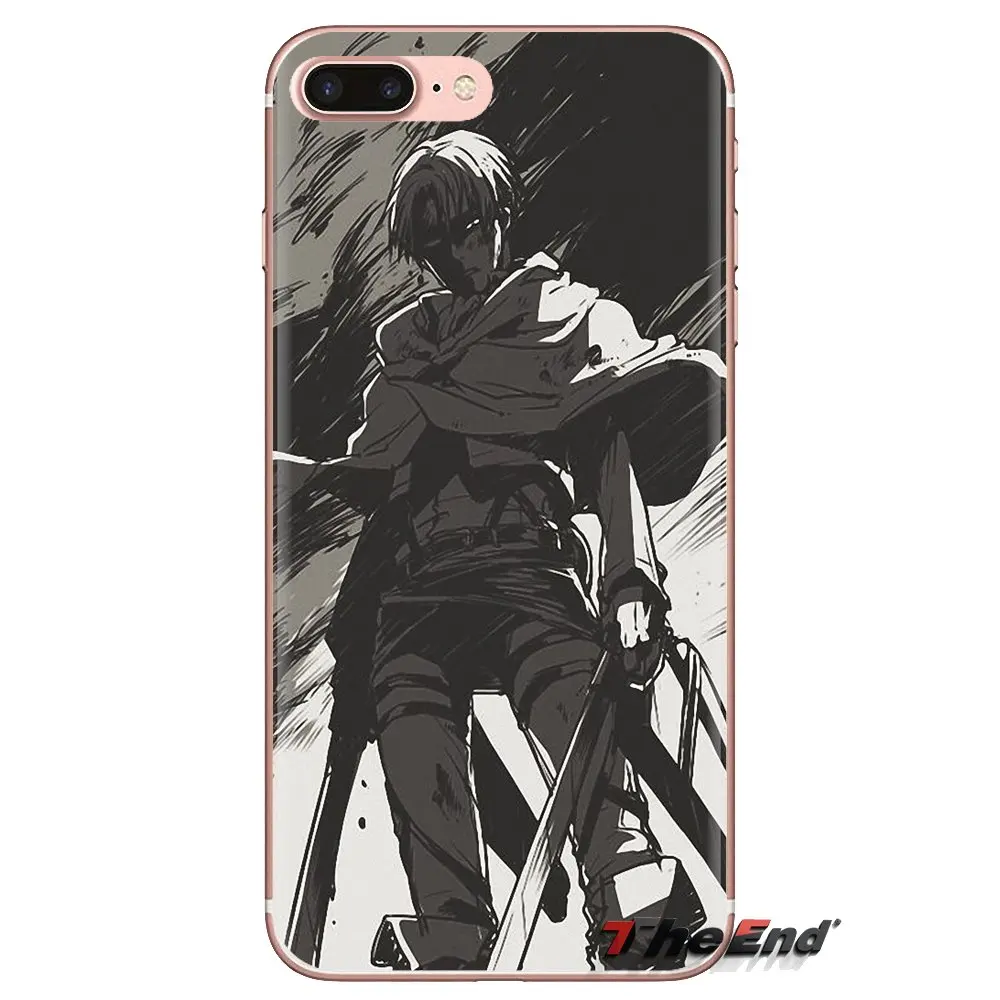 Прозрачный чехол из ТПУ для Samsung Galaxy S3 S4 S5 Mini S6 S7 Edge S8 S9 S10 Plus Note 3 4 5 8 9 Levi Ackerman Attack on