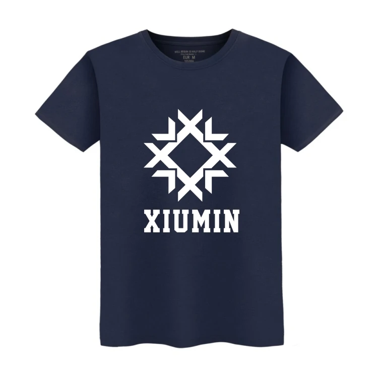 Корейская Популярная певица EXO Футболка мужская и женская хлопковая XIUMIN с