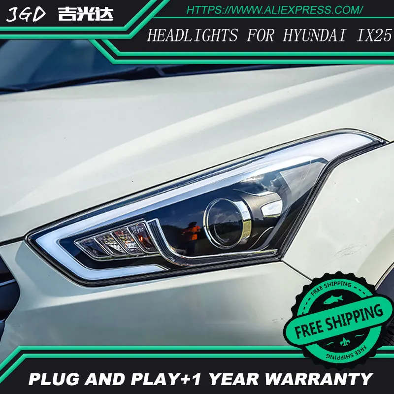 Чехол для фар Hyundai Creta 2015 2016 IX25 СВЕТОДИОДНЫЙ DRL H7 D2H Hid Angel Eye Bi Xenon|angel eyes|bi xenoncar styling |