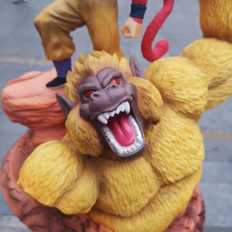 [Лучшая] 34 см сцена версия супер сайян Сон Гоку Золотая Обезьяна ПВХ экшн-Фигурка