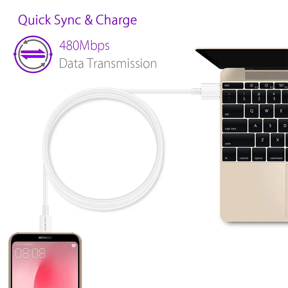 Оригинальный кабель SuperCharge USB Type C 5A для Huawei P30 P20 P10 Plus Mate 30 20 10 9 Pro Honor V10 V9 8 быстрая