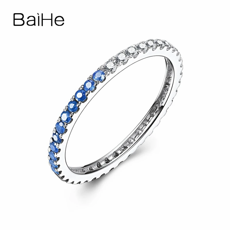 BAIHE полный вечная Для женщин одноцветное Белое золото 14 карат 0.41ct Природные