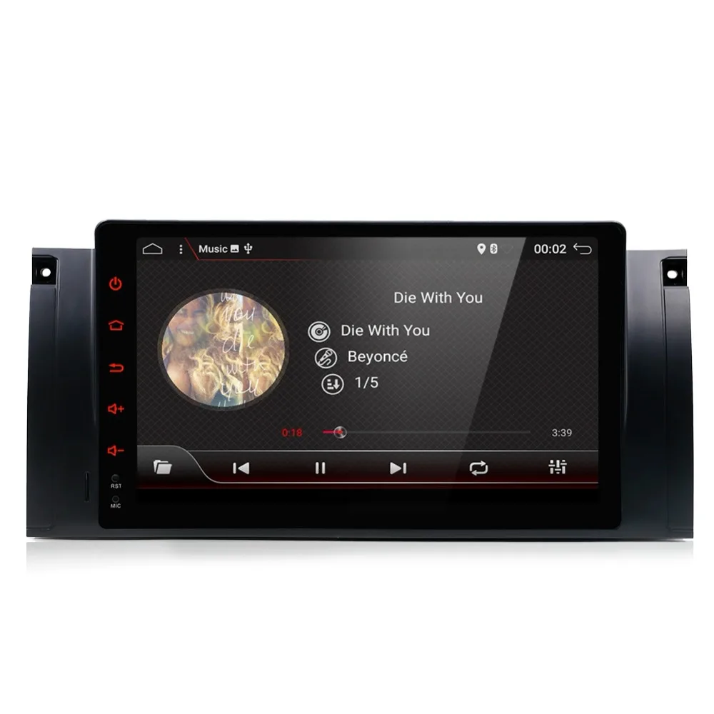 9 дюймов 1 din Android 8 Автомобильный мультимедийный Радио стерео для BMW E39 E53 X5 1024x600 HD