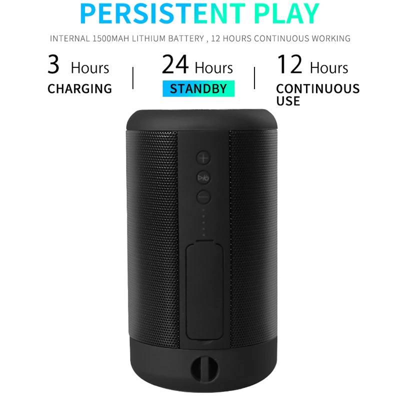 IPX5 Водонепроницаемый Bluetooth Динамик 360 стерео музыку звучания сабвуфера карты