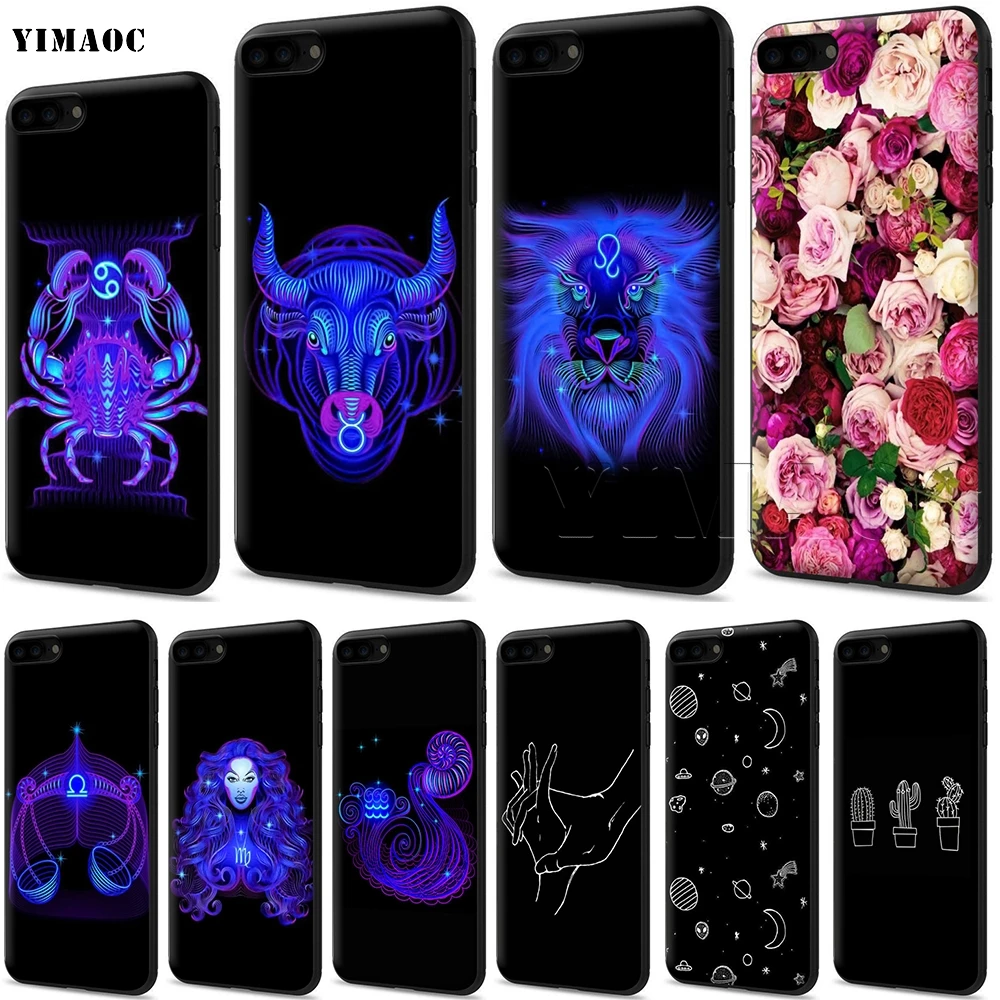 Мягкий силиконовый чехол YIMAOC со знаками Зодиака для iPhone 11 Pro XS Max XR X 8 7 6 6S Plus 5 5S