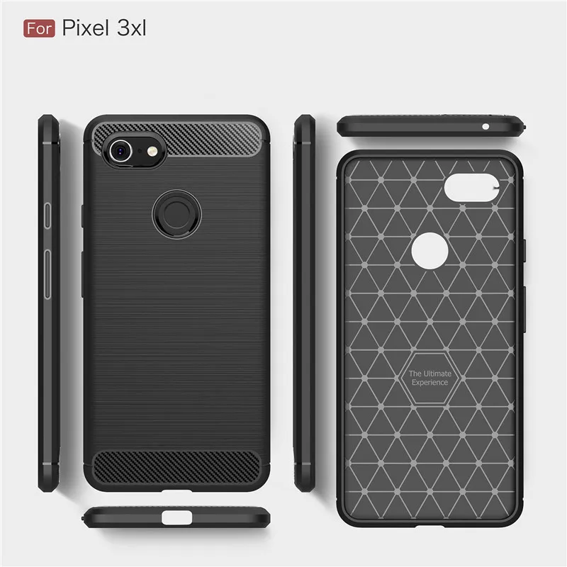 Для Google Pixel 3/3 XL чехол матовый углеродного волокна ударопрочный ТПУ защитный для