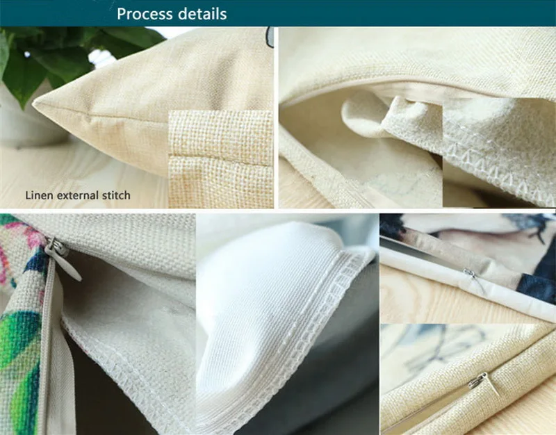 Наволочка из хлопка и льна с персональным принтом животных мультяшных кошек