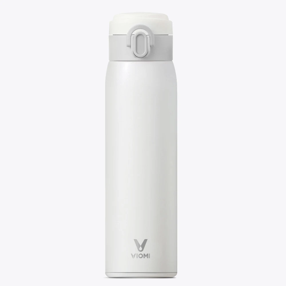 White Оригинальная бутылка для воды VIOMI, 460 мл, вакуумная колба из нержавеющей стали, Изолированная кружка, герметичная, 24 часа, термос с вакуумным включением/закрытием - Цвет: White