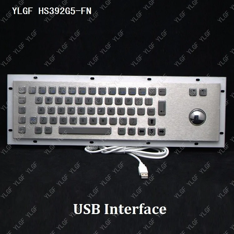 Металлическая клавиатура YLGF HS392G5-U-FN USB-интерфейс встроенная Водонепроницаемая